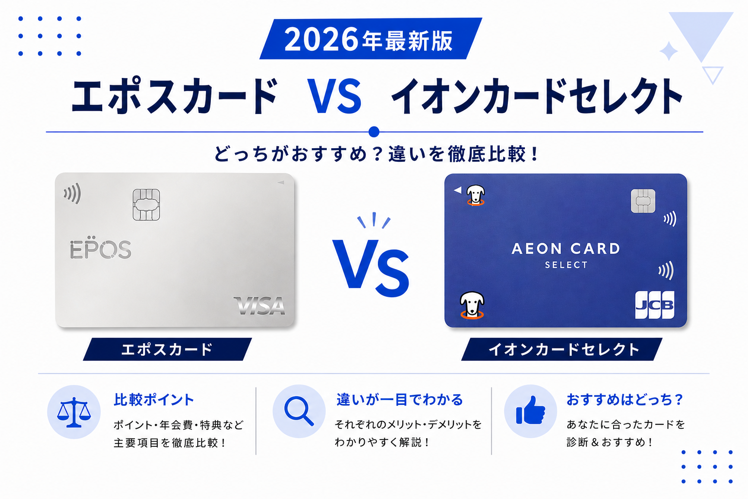 2026年版】エポスカードとイオンカードセレクトを比較！どっちが